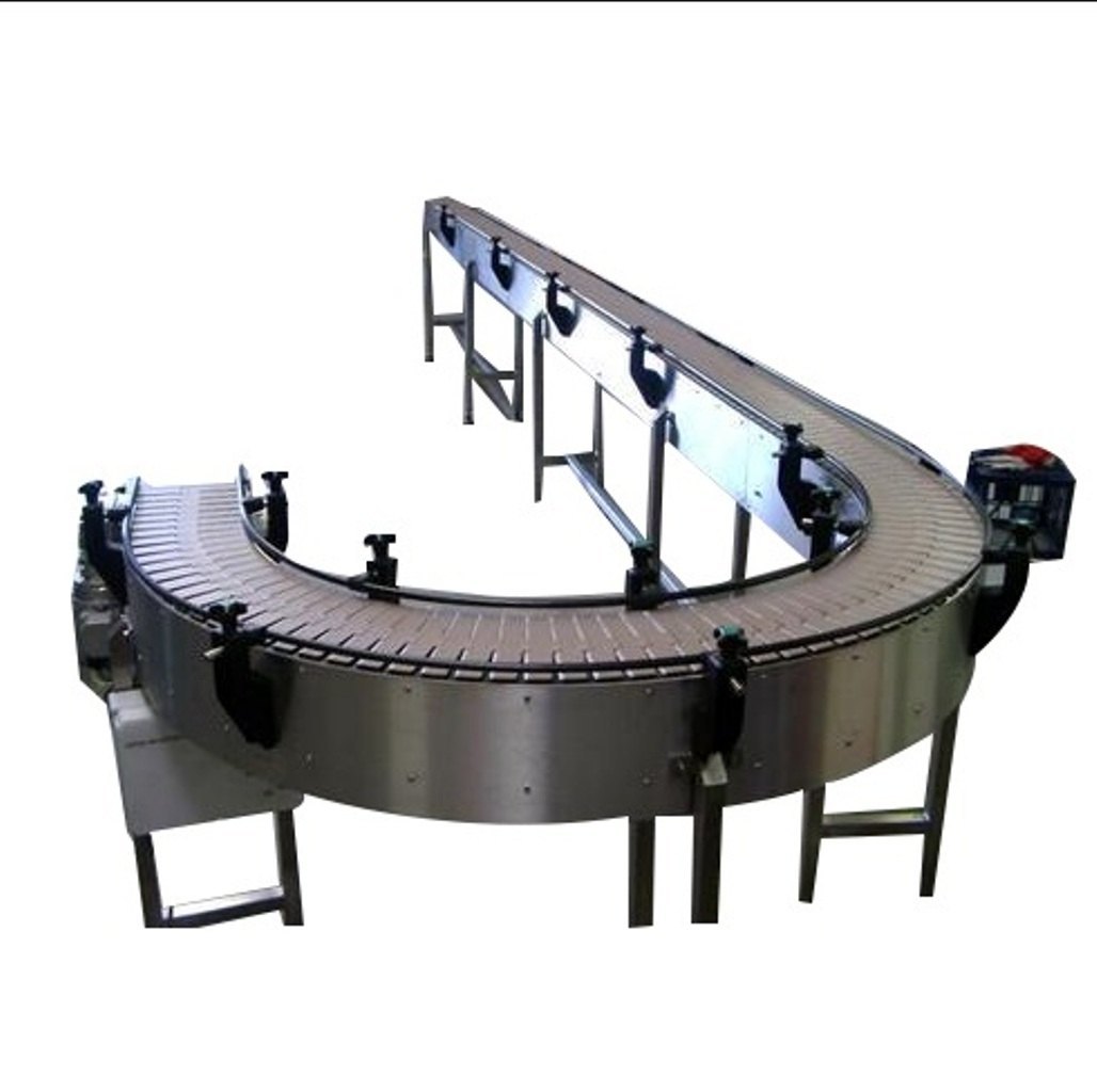 Curved Slat Chain Conveyor